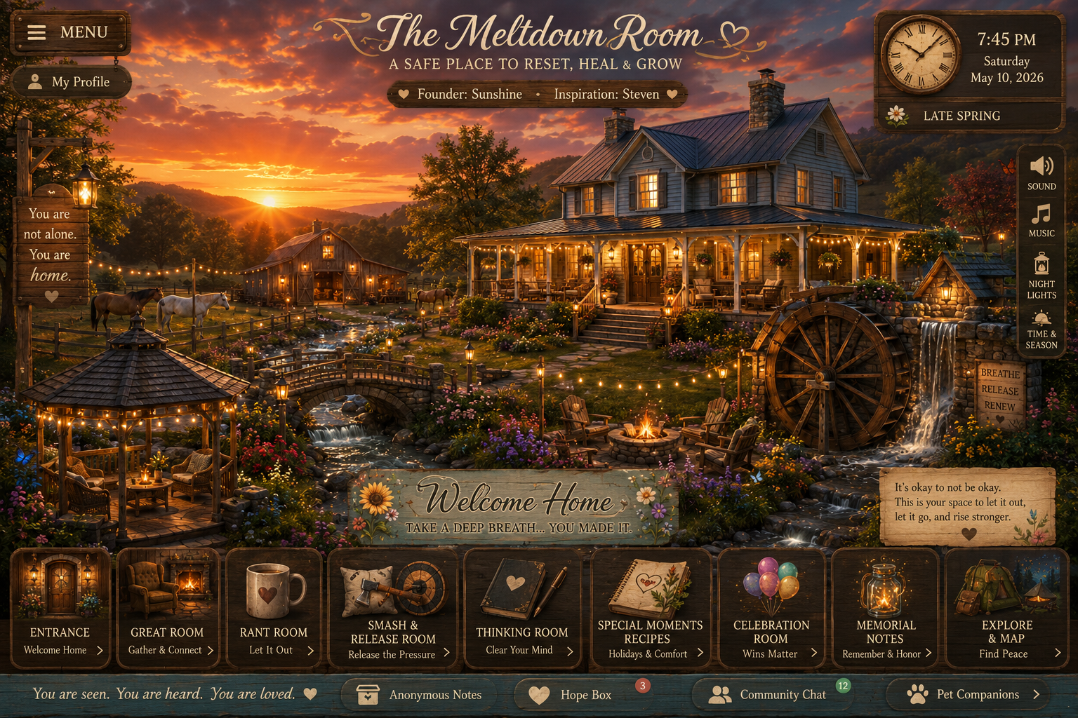 The Meltdown Room founder-approved farmhouse property